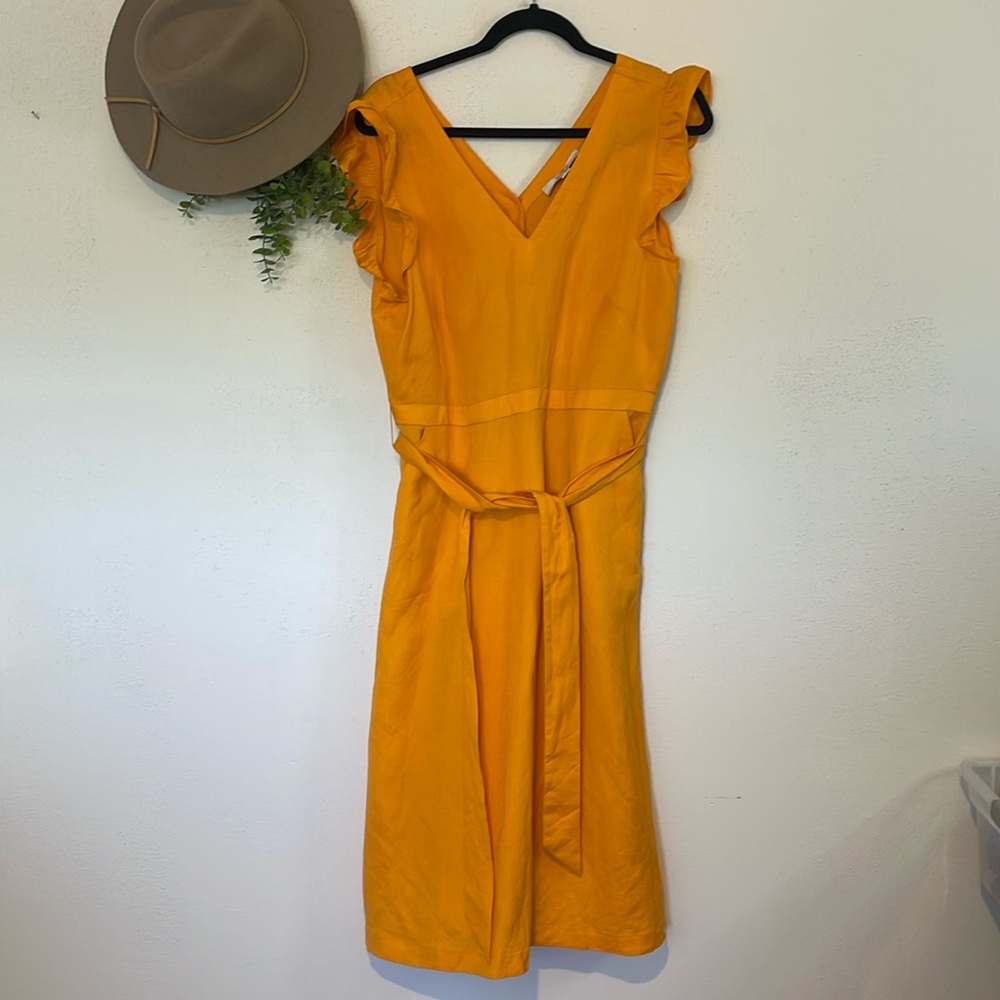 LOFT University of Tennessee ORANGE Midi Dress sz 10 NWT Graduation PANTONE 151C